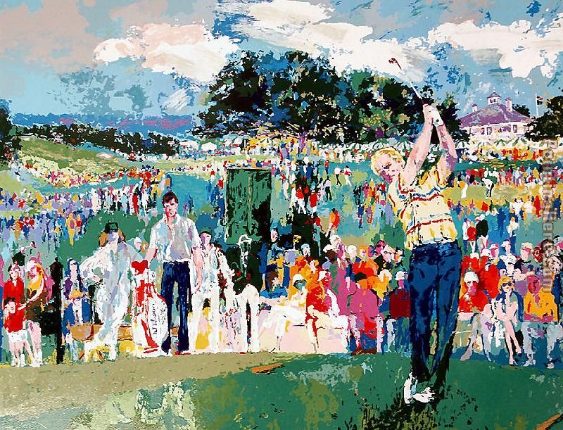 April at Augusta painting - Leroy Neiman April at Augusta art painting